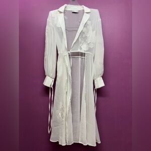 ASOS Sheer White Floral Lace Robe